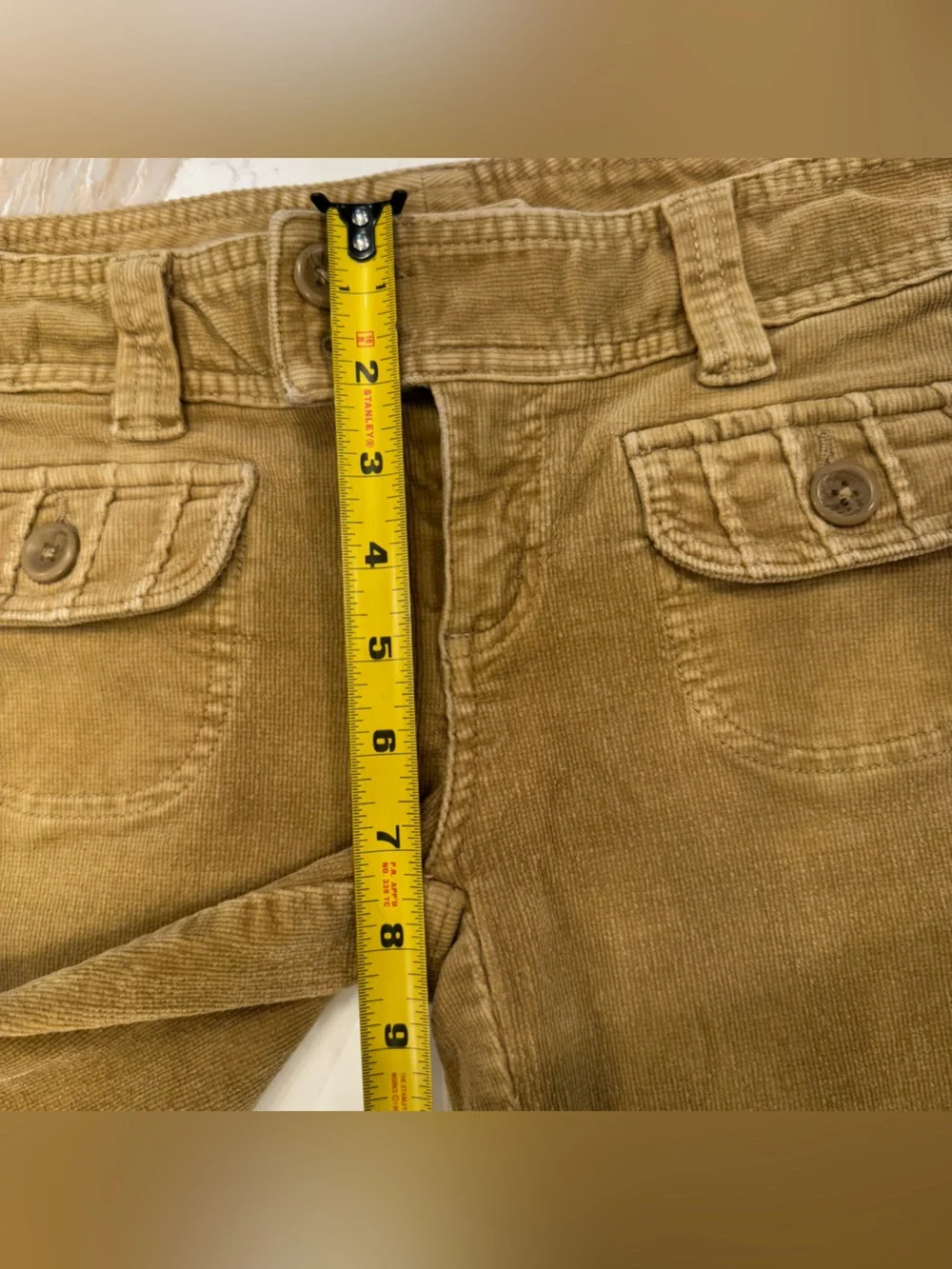 Y2K Low Rise Brown Corduroy Bootcut Flare Pants Z Universe Size 3